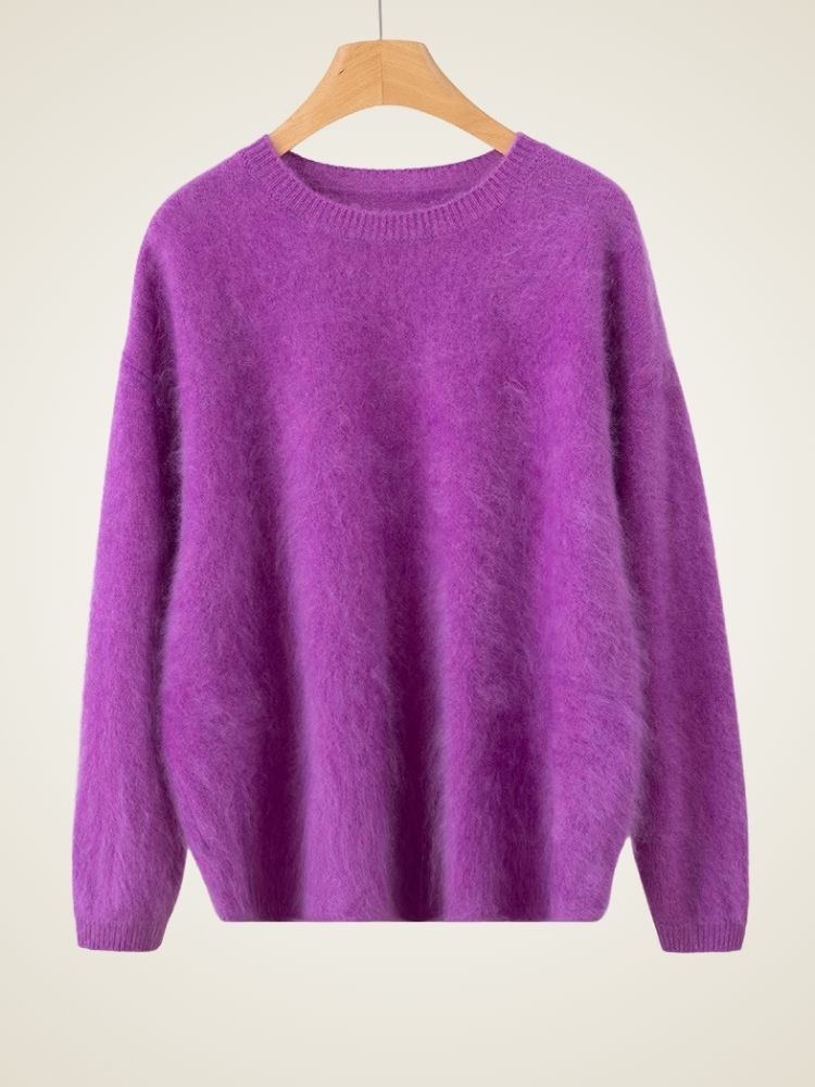 Ysoria - Round Neck Jacquard Cashmere Sweater