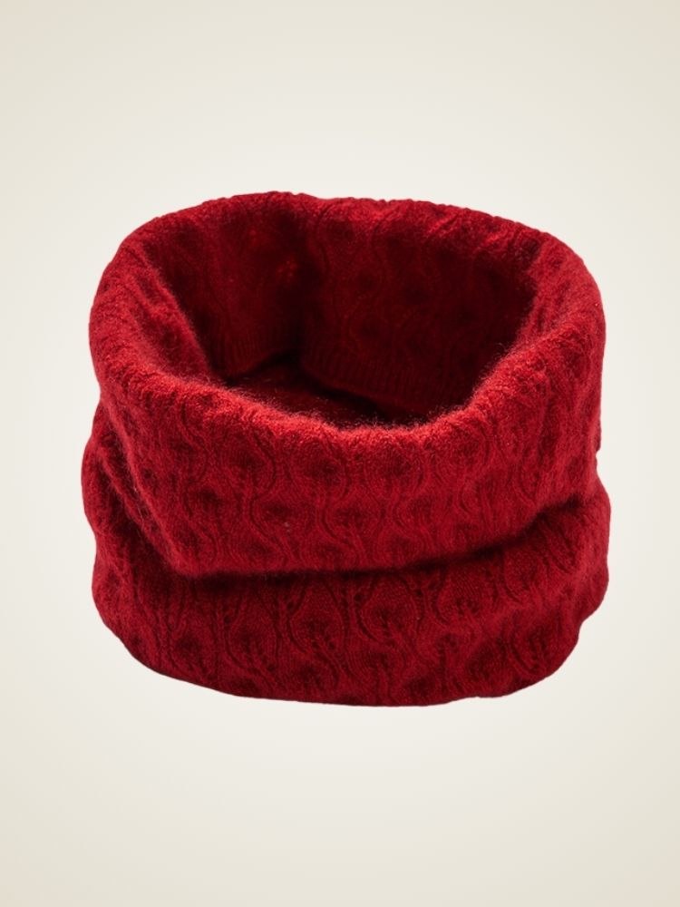 Odina - Red Cashmere Neck Warmer | The Cashmere Studio