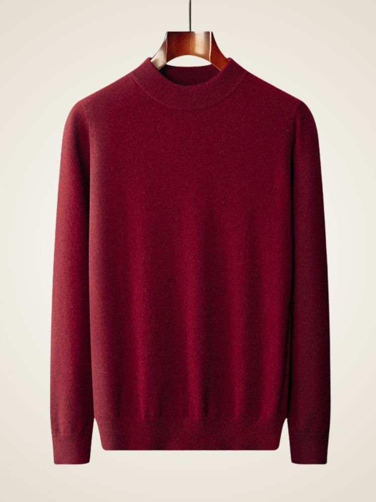 Fletcher - Red Classic Cashmere Sweater | The Cashmere Studio