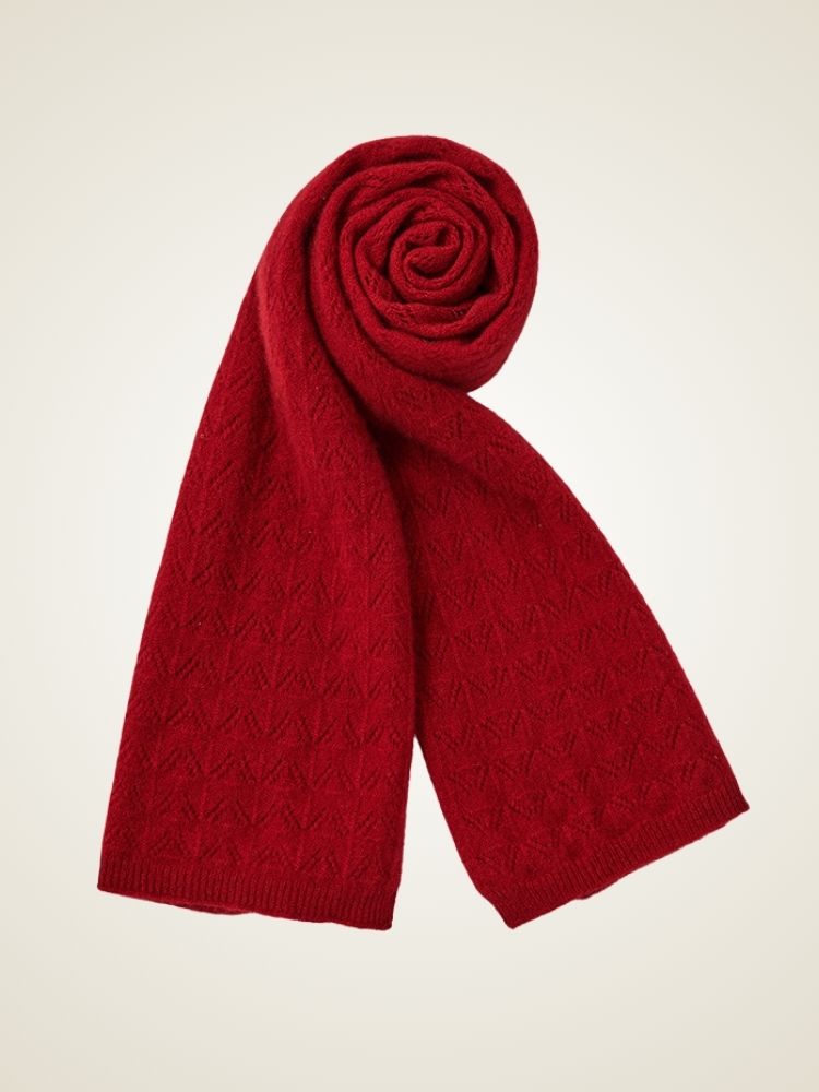 Wenna - Red Ultra-Soft Cashmere Scarf | The Cashmere Studio