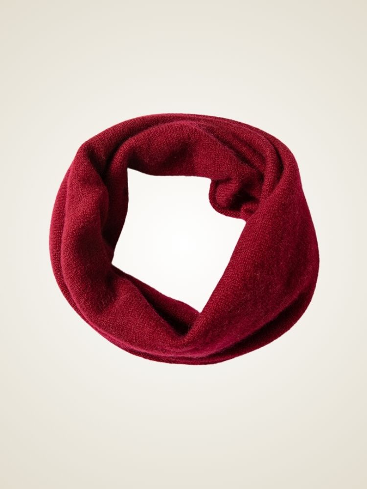 Tahlia - Red Classic Cashmere Neck Warmer | The Cashmere Studio