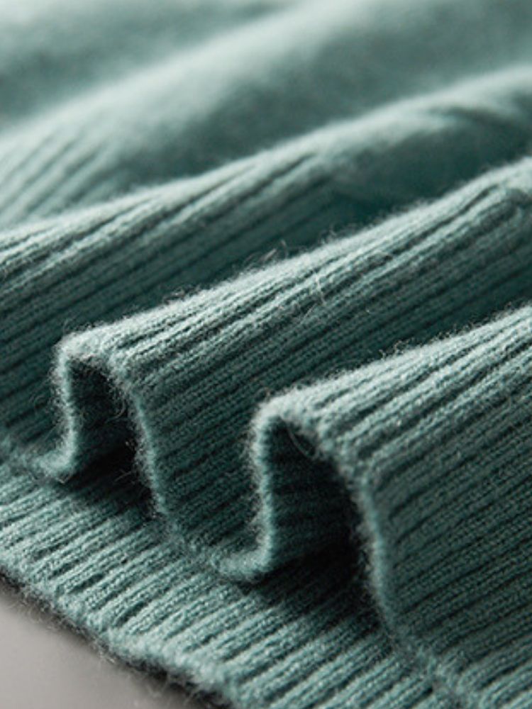 Jett - Sage Green Geometric Cashmere Sweater | The Cashmere Studio