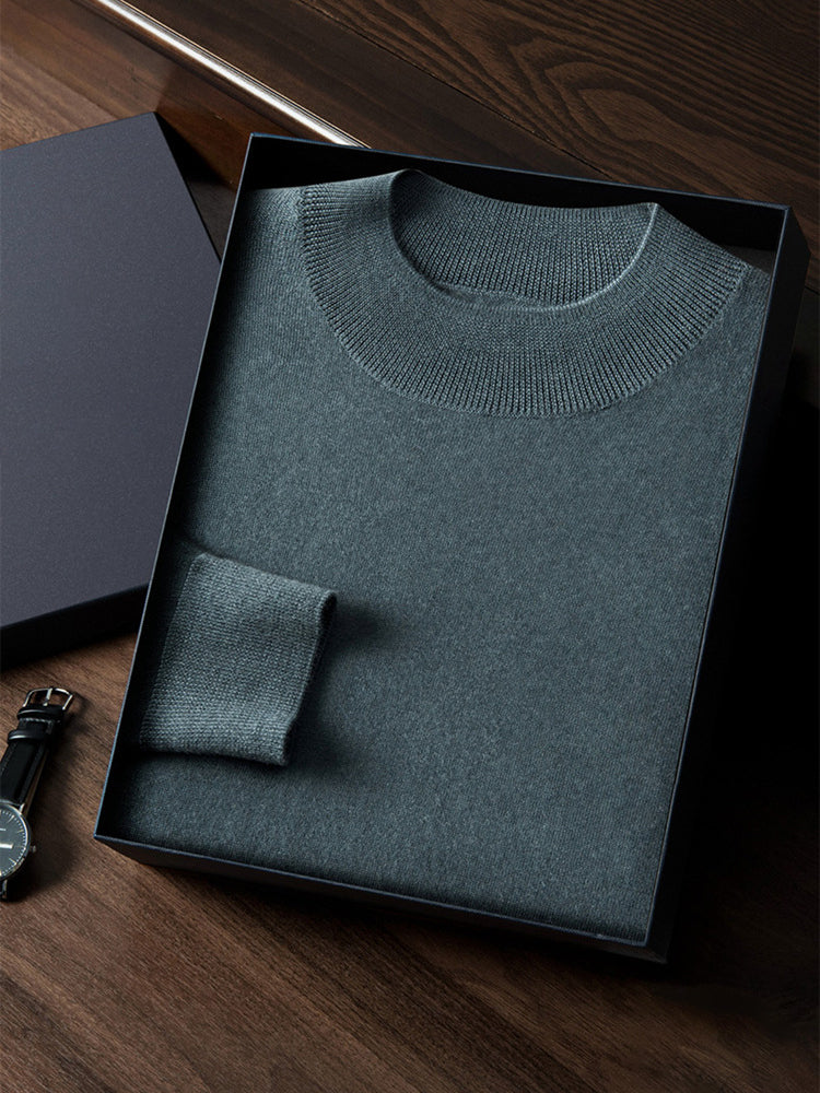 Easton - Stormy Teal Cashmere Crewneck Sweater | The Cashmere Studio