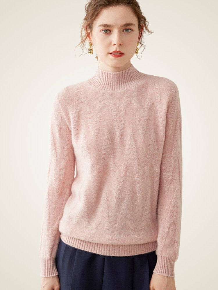 Taniselle - Mock Neck Cashmere Sweater | The Cashmere Studio