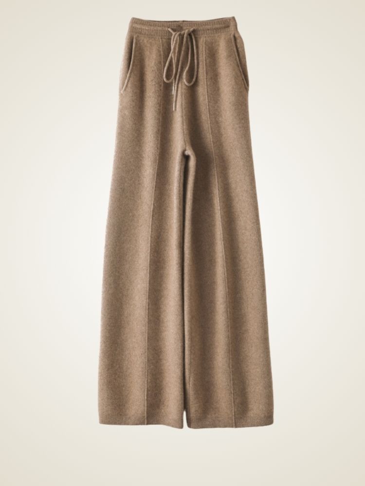 Analisa - Taupe Classic Cashmere Pants | The Cashmere Studio