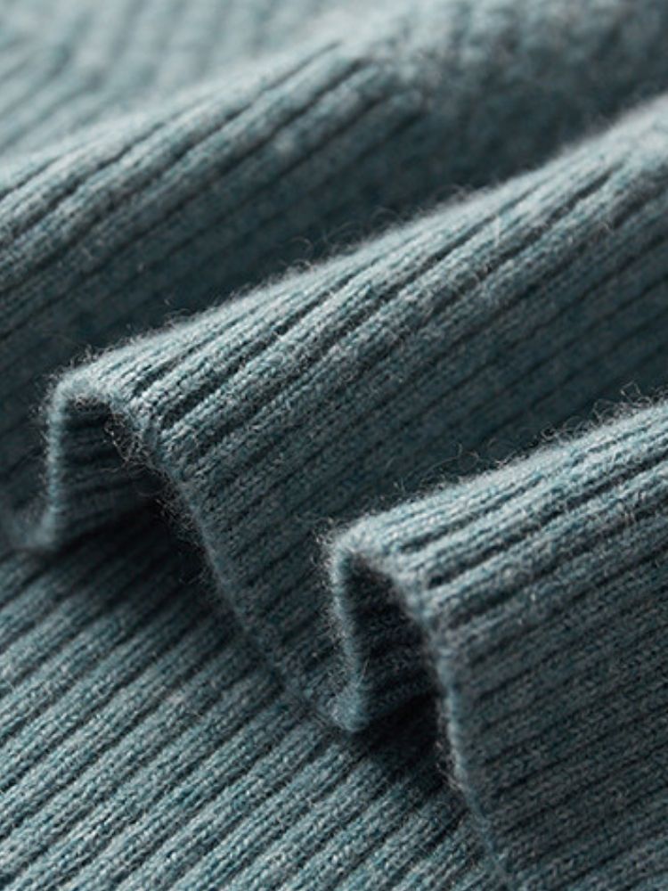 Lane - Teal Striped Cashmere Sweater | The Cashmere Studio