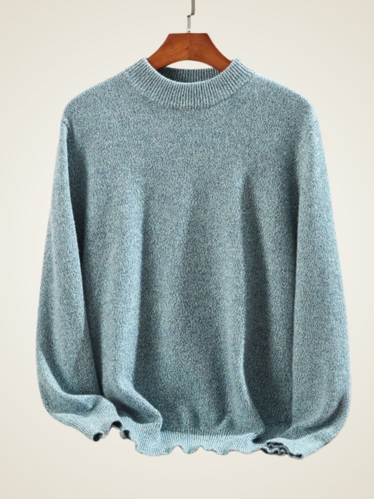 Forest - Teal Cashmere Crewneck Sweater | The Cashmere Studio