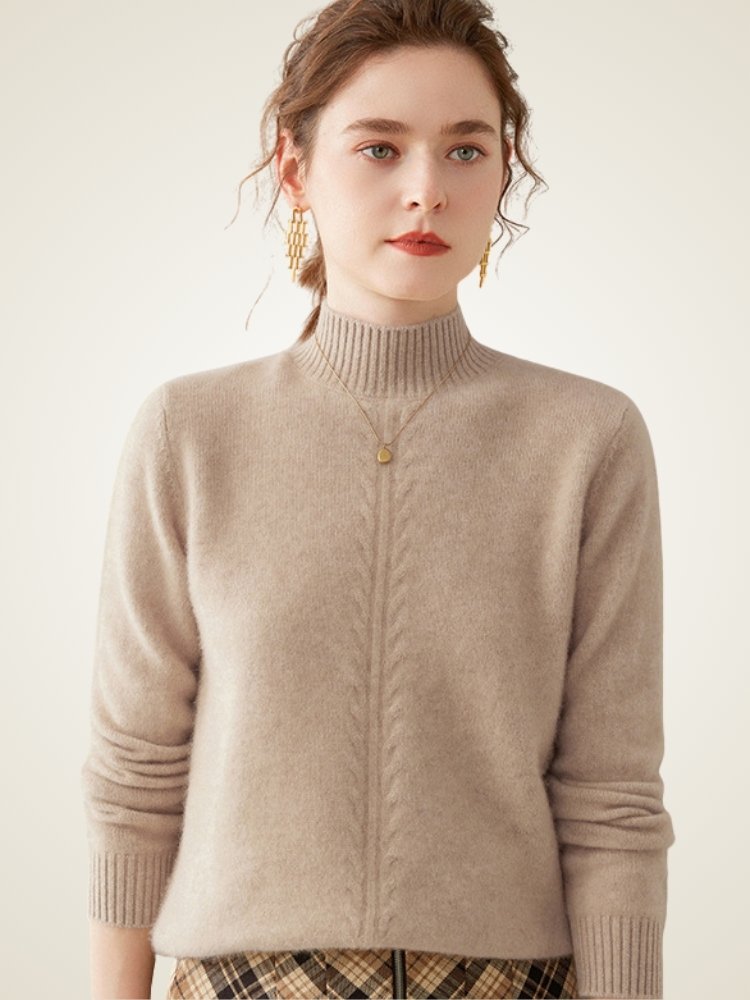 Callena - Mock Neck Cashmere Sweater