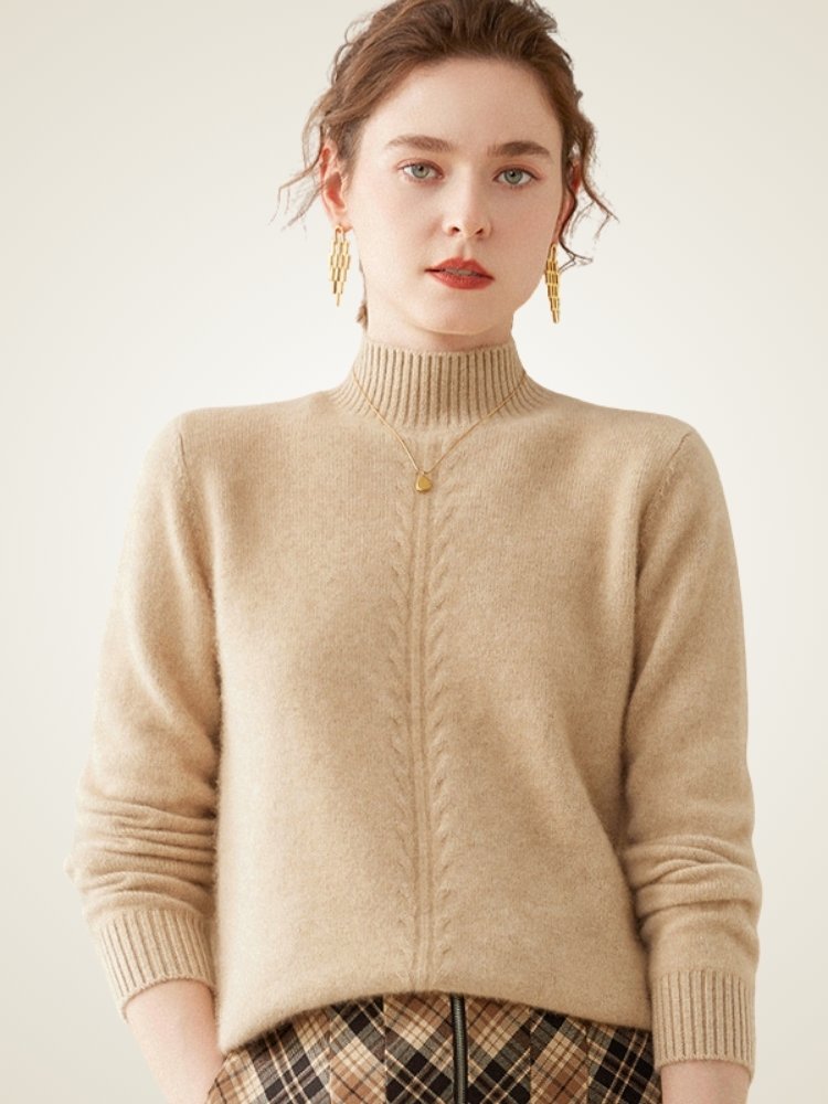 Callena - Mock Neck Cashmere Sweater