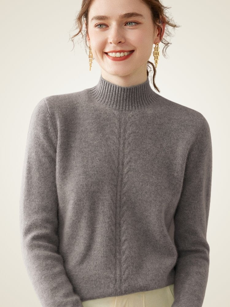 Callena - Mock Neck Cashmere Sweater