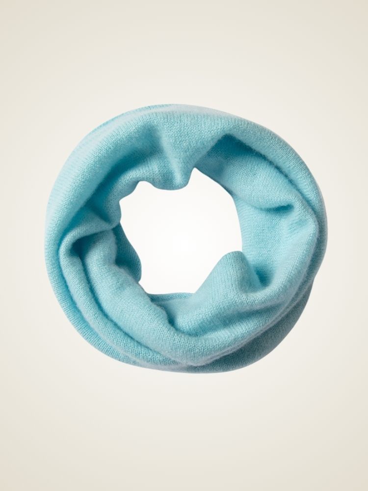Tahlia - Turquoise Classic Cashmere Neck Warmer | The Cashmere Studio