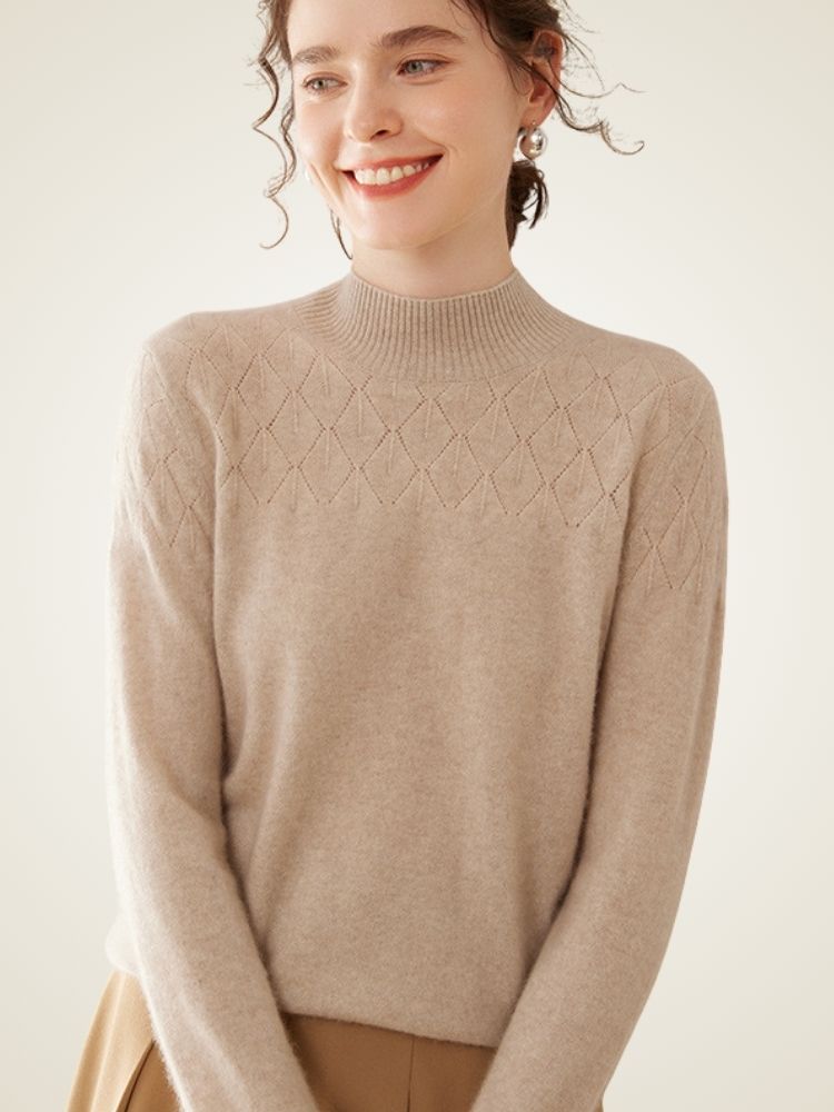 Uvelisse - Mock Neck Sweater | The Cashmere Studio