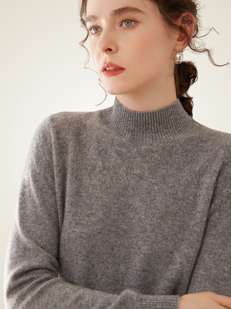 Uvelisse - Mock Neck Sweater | The Cashmere Studio