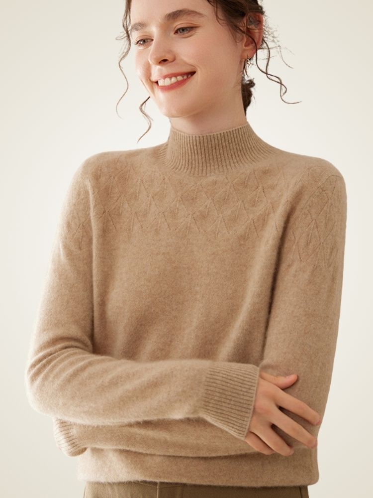 Uvelisse - Mock Neck Sweater | The Cashmere Studio