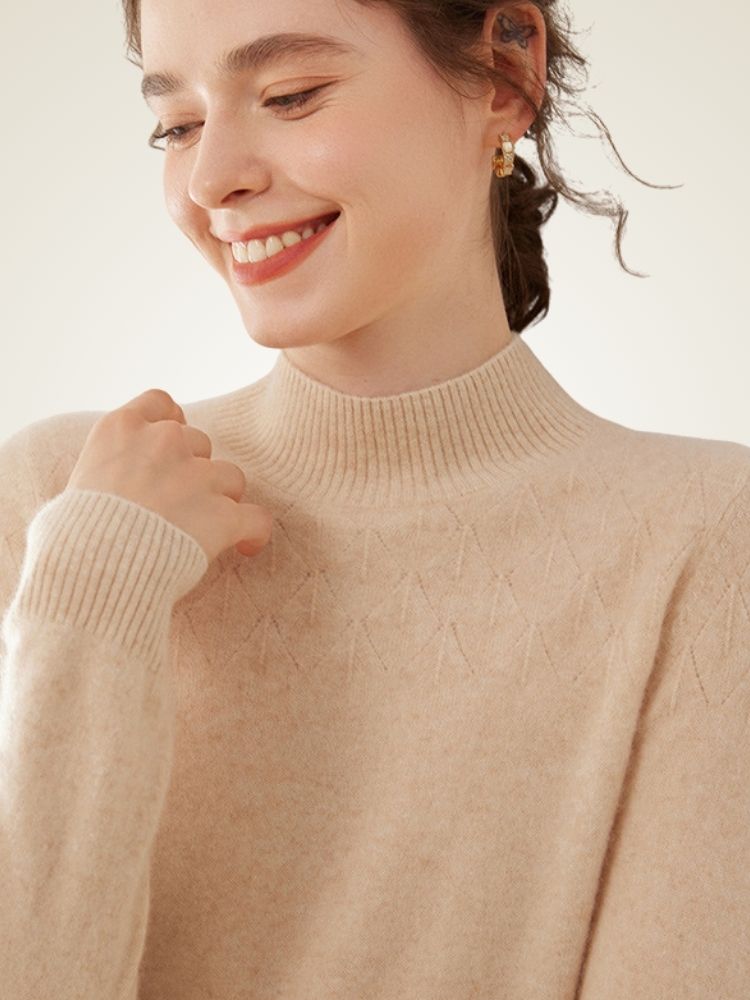 Uvelisse - Mock Neck Sweater | The Cashmere Studio