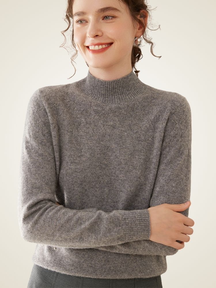 Uvelisse - Mock Neck Sweater | The Cashmere Studio