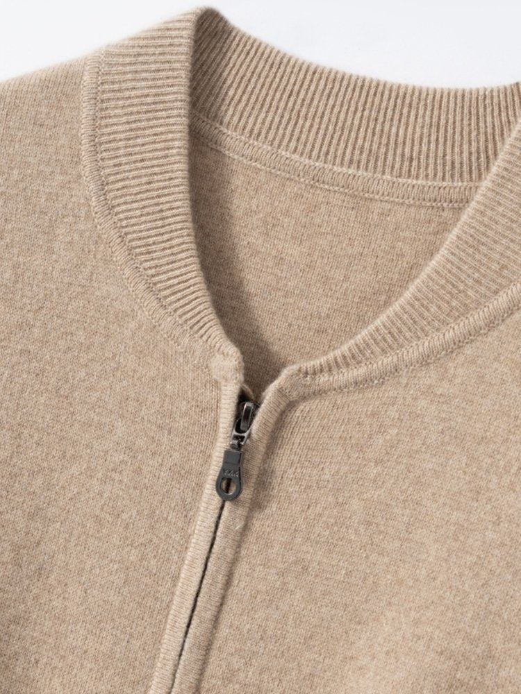 Valen - Cashmere Zip Up Cardigan | The Cashmere Studio