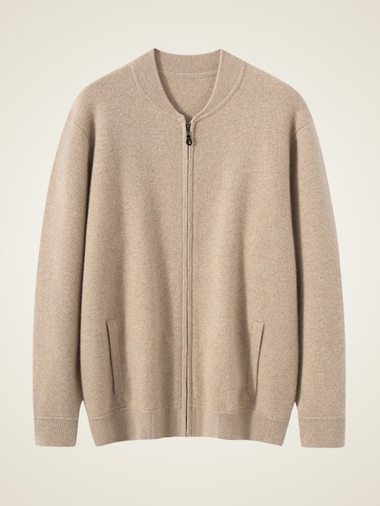 Valen - Cashmere Zip Up Cardigan | The Cashmere Studio