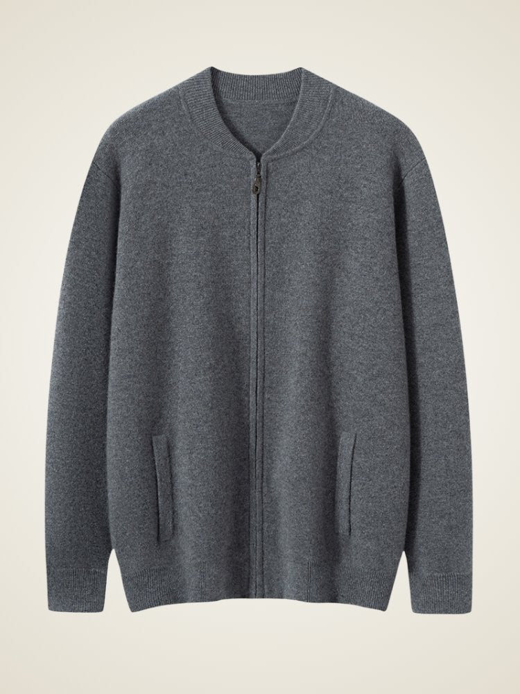 Valen - Cashmere Zip Up Cardigan | The Cashmere Studio