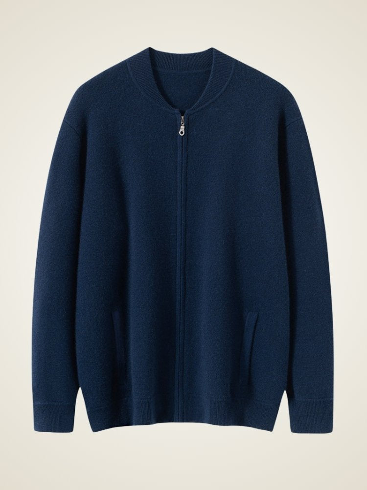 Valen - Cashmere Zip Up Cardigan | The Cashmere Studio