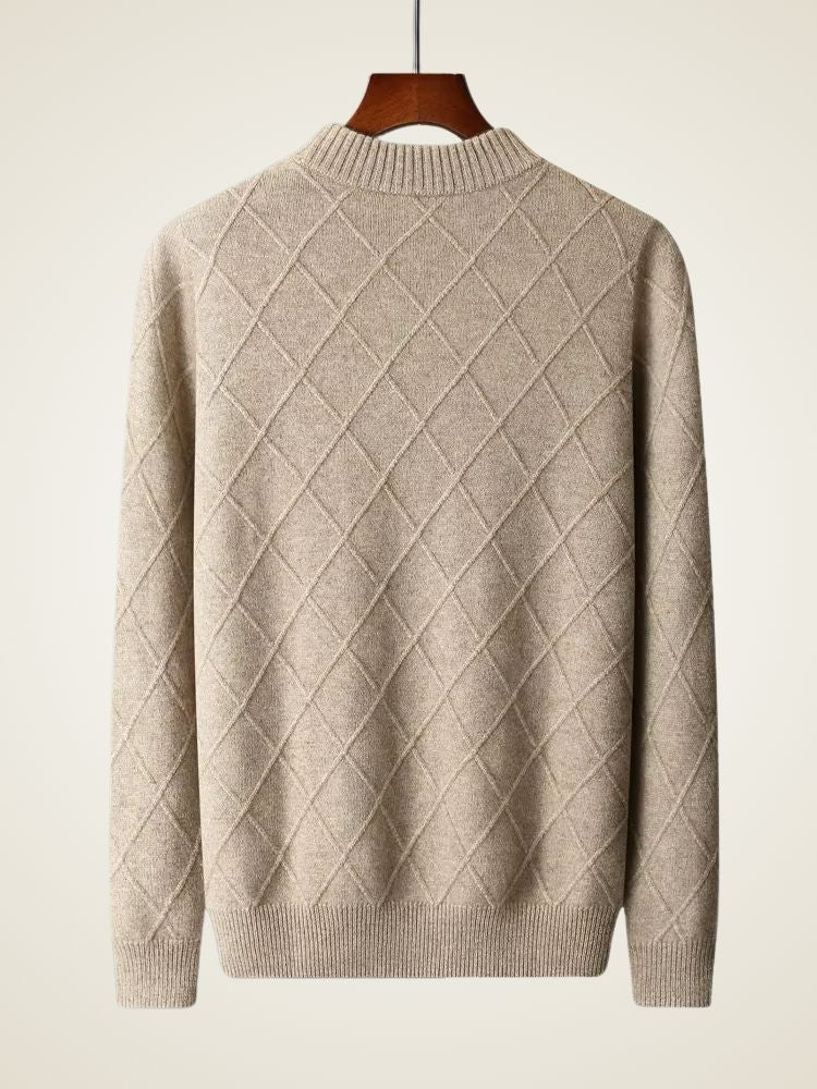 Vincent - Camel Crewneck Cashmere Sweater | The Cashmere Studio