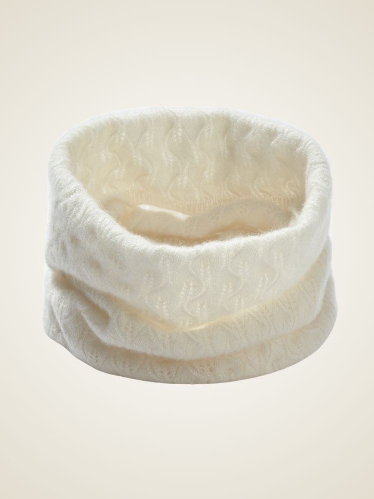 Odina - White Cashmere Neck Warmer | The Cashmere Studio