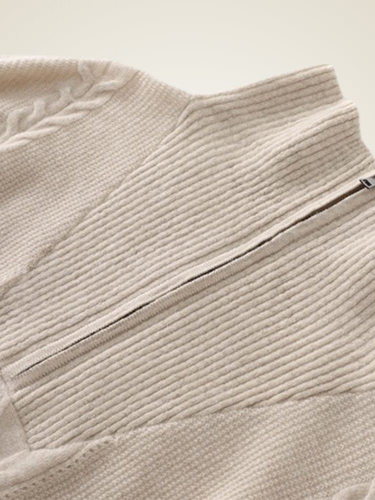Vilaria - Half-Zip Cashmere Sweater | The Cashmere Studio