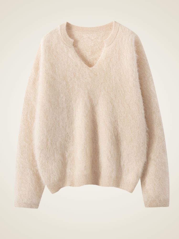 Cerella - V-Neck Cashmere Jumper | The Cashmere Studio