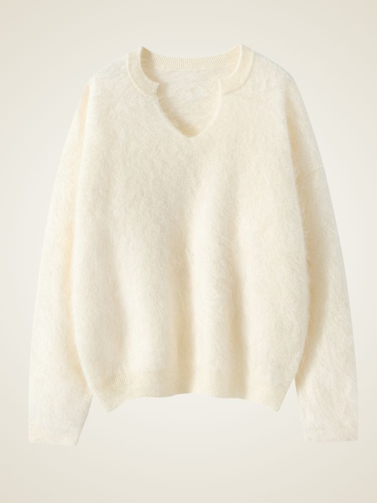 Cerella - V-Neck Cashmere Jumper | The Cashmere Studio