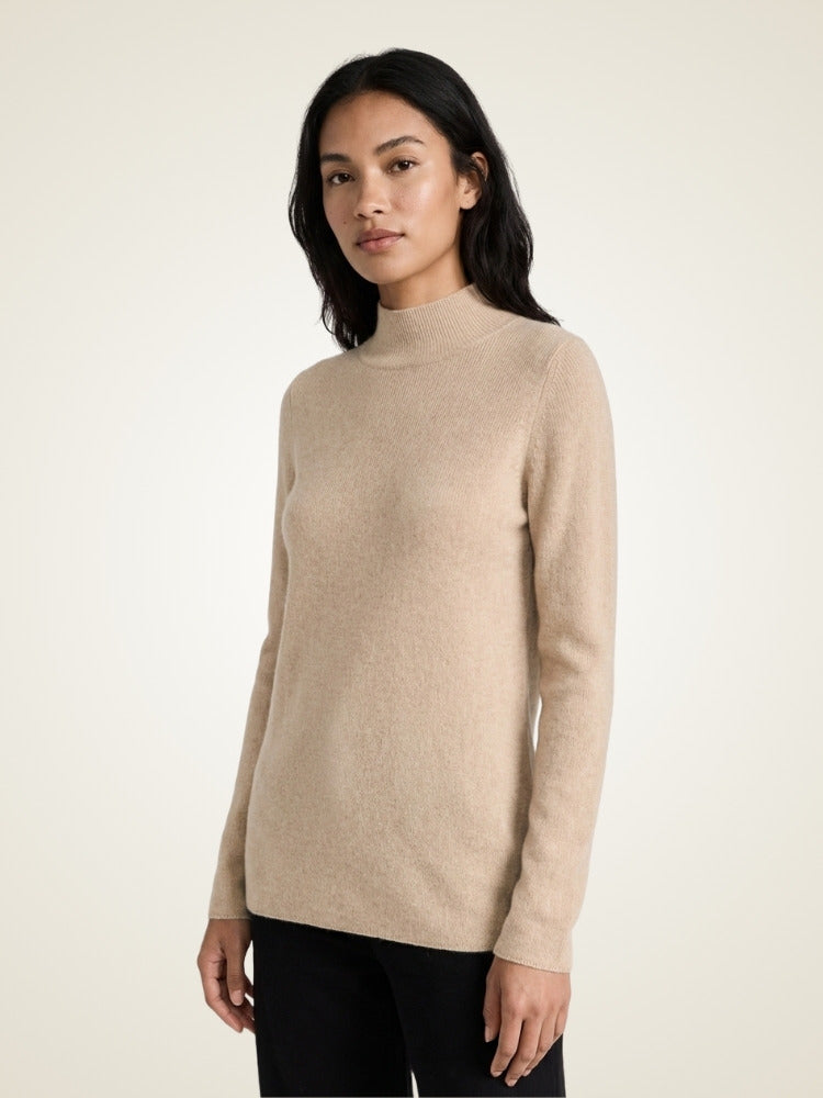 Jasirae - Mock Neck Cashmere Sweater | The Cashmere Studio