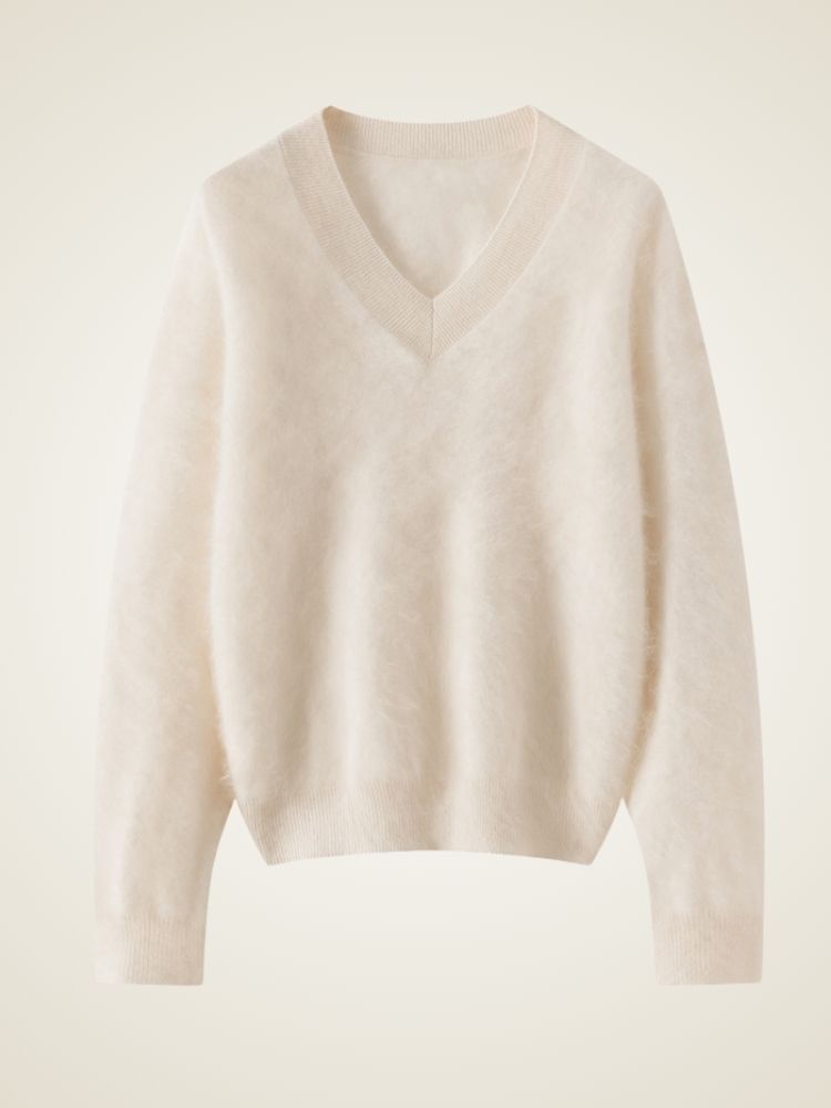 Anaria - V-Neck Cashmere Sweater | The Cashmere Studio