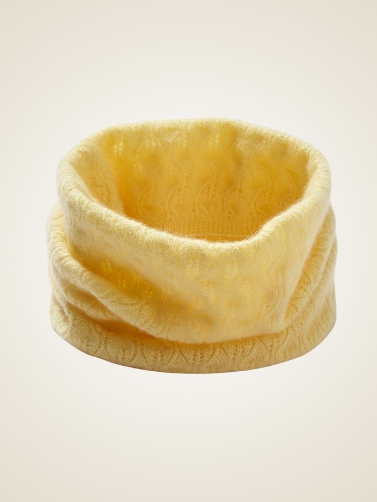 Odina - Yellow Cashmere Neck Warmer | The Cashmere Studio