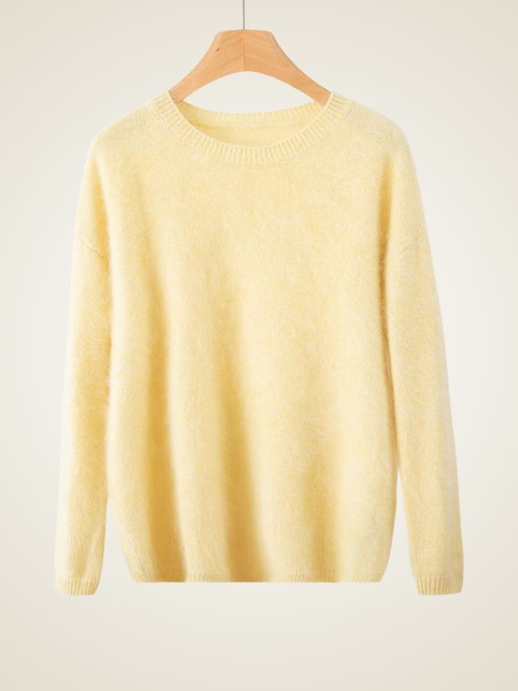 Ysoria - Round Neck Jacquard Cashmere Sweater