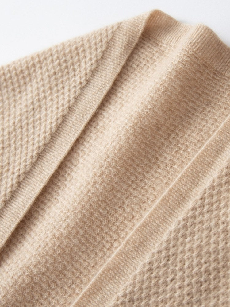 Zaryssa - Honeycomb Cashmere Wrap | The Cashmere Studio