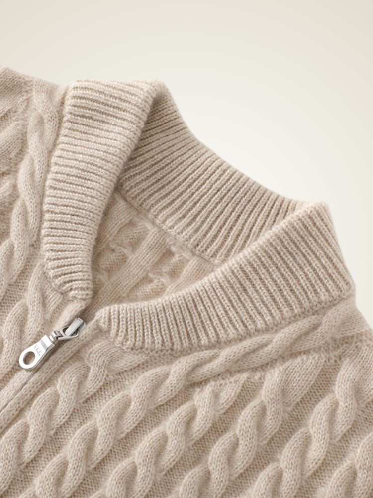 Silas - Zip-up Cashmere Cardigan | The Cashmere Studio