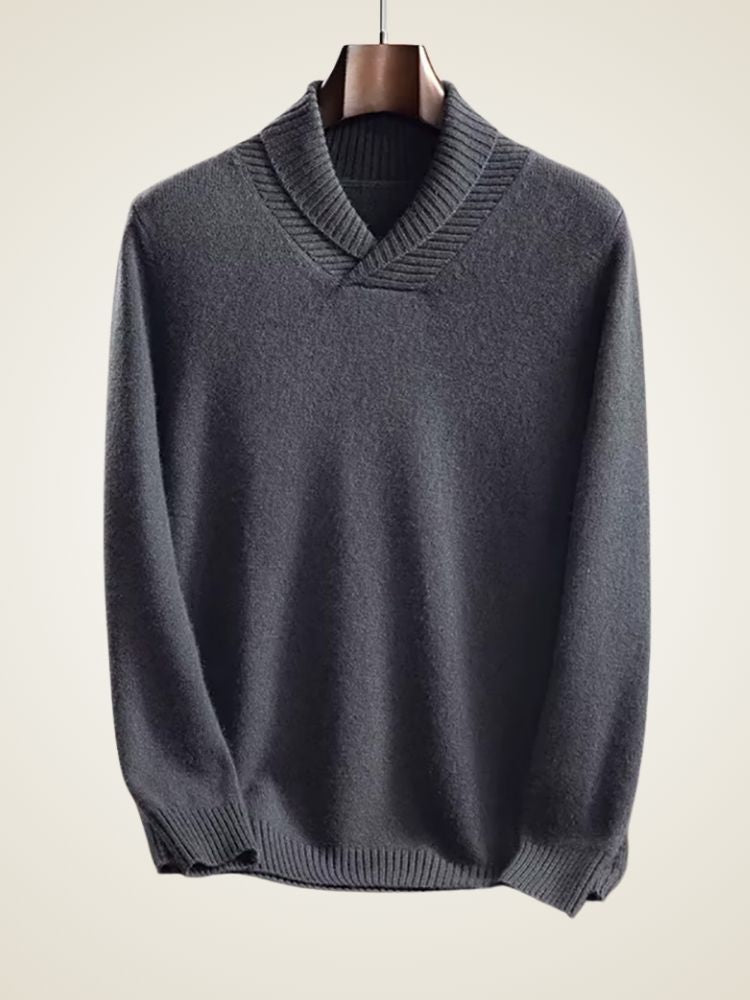 Adrian - Shawl Collar Cashmere Sweater | The Cashmere Studio