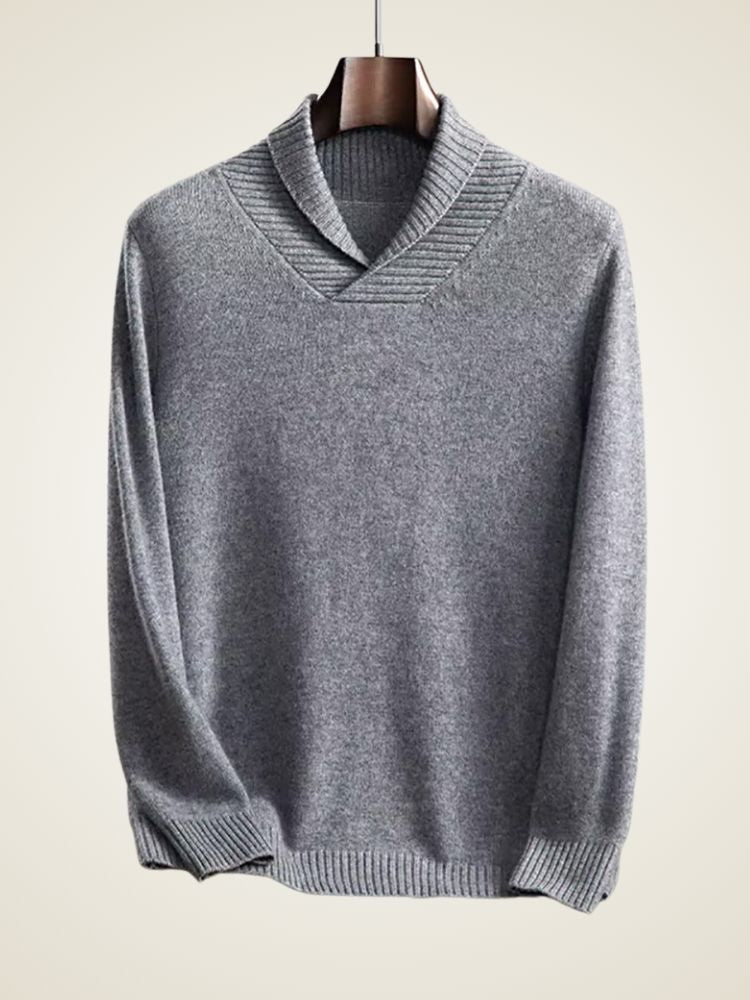 Adrian - Shawl Collar Cashmere Sweater | The Cashmere Studio