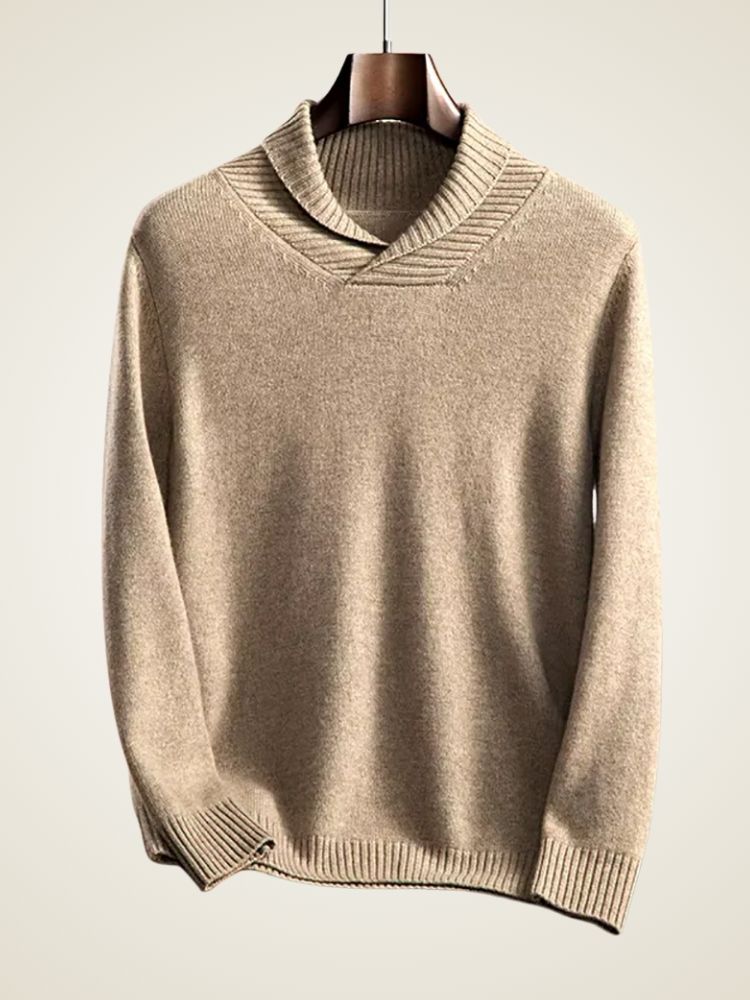 Adrian - Shawl Collar Cashmere Sweater | The Cashmere Studio