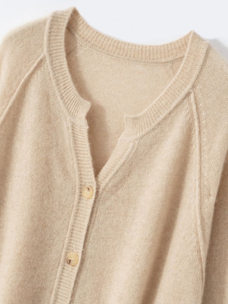 Alindra - V-neck Cashmere Cardigan | The Cashmere Studio