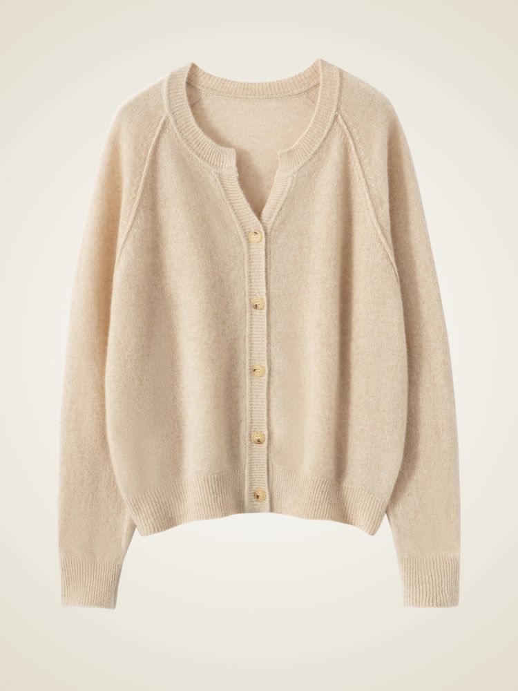 Alindra - V-neck Cashmere Cardigan | The Cashmere Studio