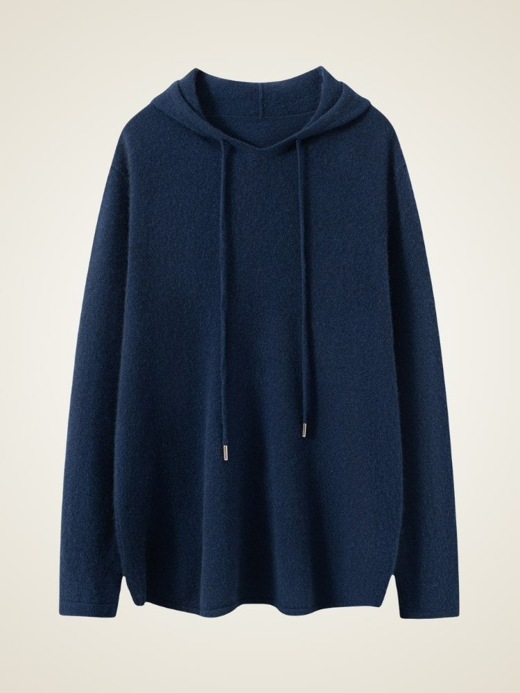 Sarevia - Drawstring Hooded Cashmere Sweater
