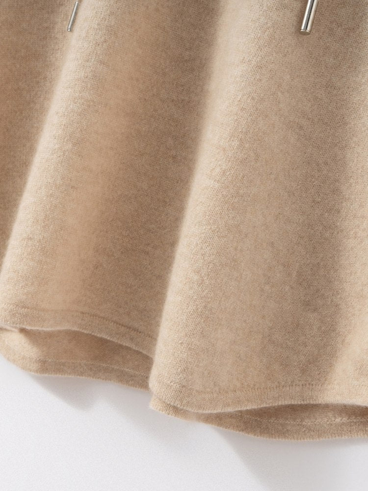 Sarevia - Drawstring Hooded Cashmere Sweater