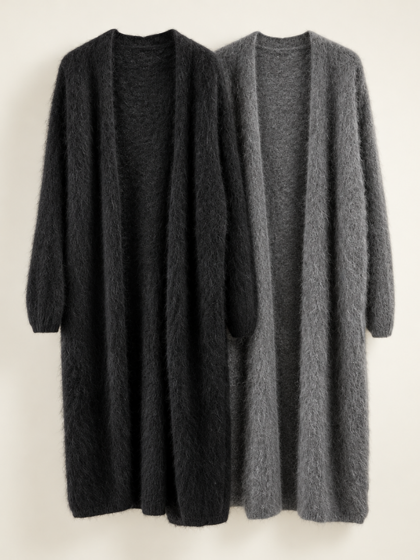 Saralyth — Open-Front Cashmere Maxi Cardigan | The Cashmere Studio