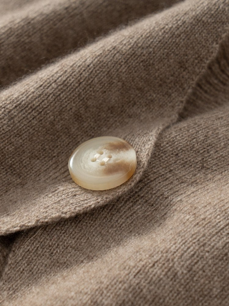 Ralynne - Cropped V-Neck Cashmere Cardigan