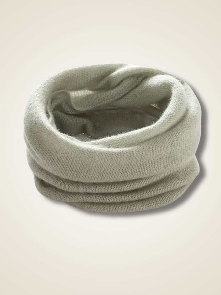 Imani - Light Green Cashmere Tube Scarf | The Cashmere Studio