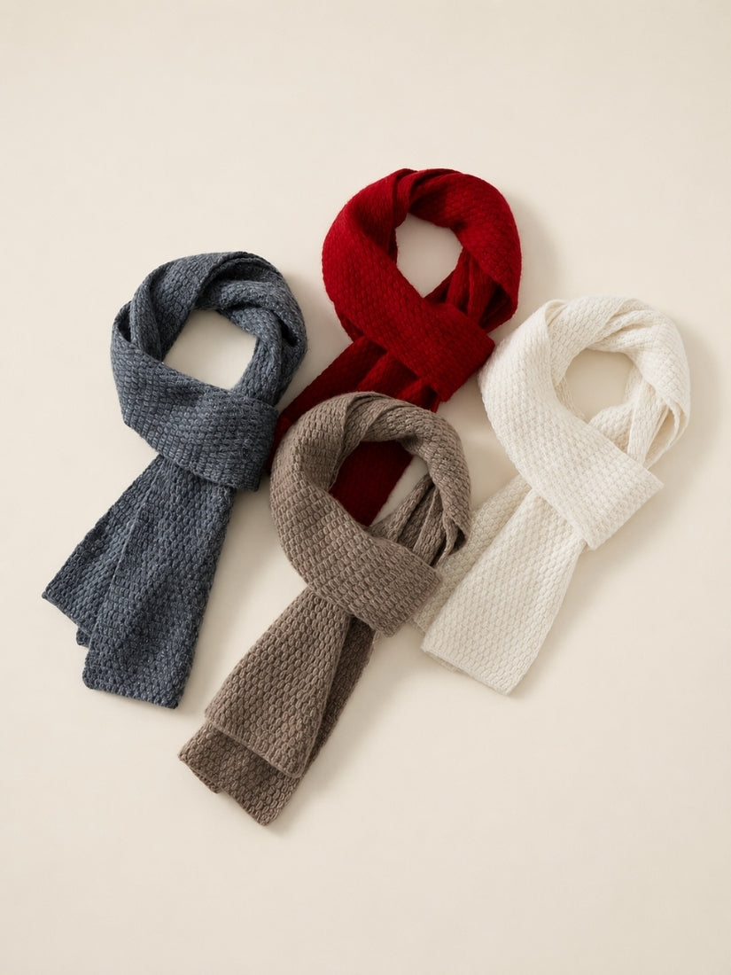 Amiel - Jacquard Cashmere Scarf | The Cashmere Studio