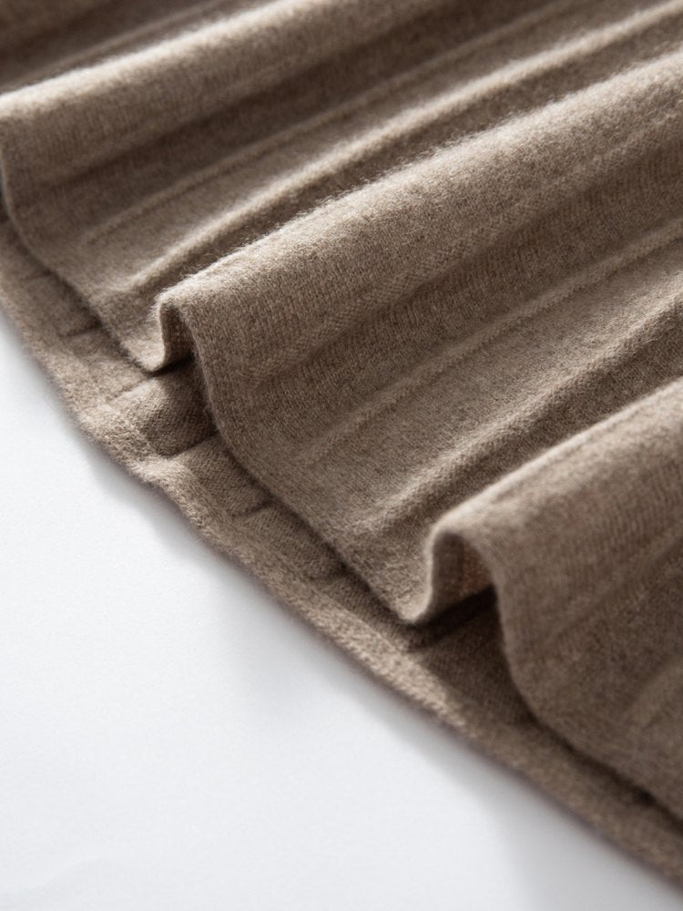 Amivelle -  Ribbed Cashmere Skirt | The Cashmere Studio