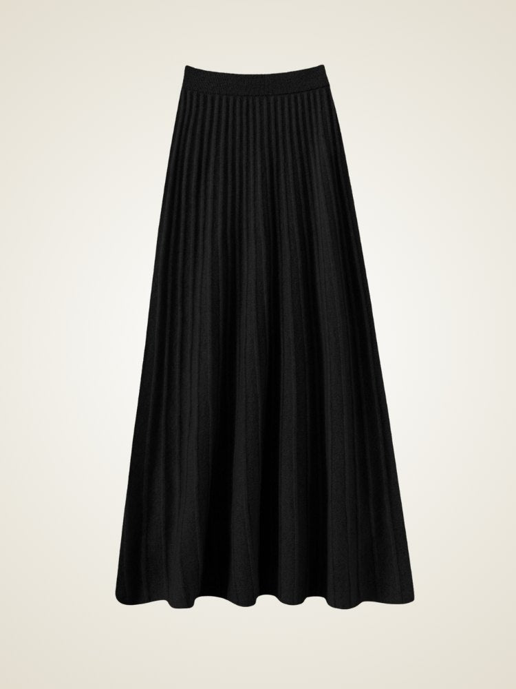 Amivelle -  Ribbed Cashmere Skirt | The Cashmere Studio