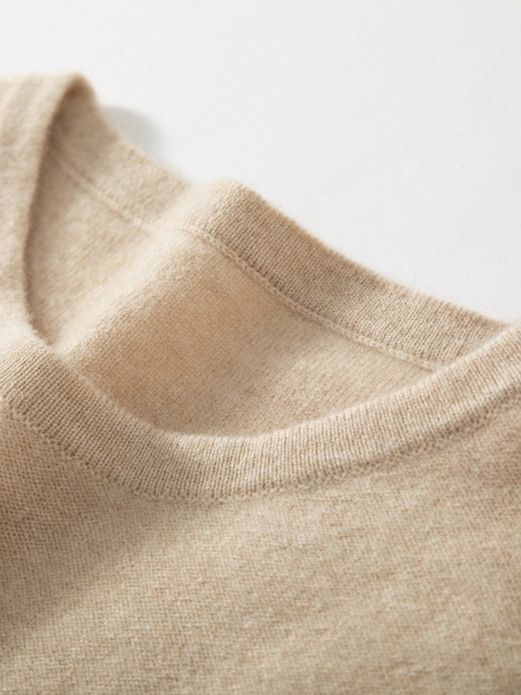 Anveria - Short-Sleeve Cashmere Sweater | The Cashmere Studio