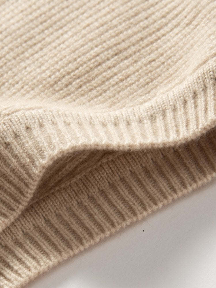 Arithia - Ribbed Zip Cashmere Vest | The Cashmere Studio